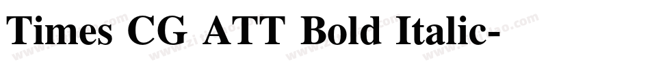 Times CG ATT Bold Italic字体转换